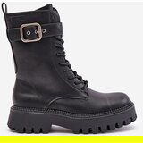 Big Star Insulated ankle boots workers with buckle black | ePonuda.com