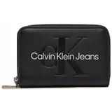 Calvin Klein Jeans Majhna ženska denarnica Zip Around Mono K60K612255 Črna