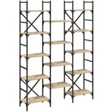 vidaXL Knjižna polica sonoma hrast 127,5x28,5x172,5 cm inženirski les, (20978177) Cene