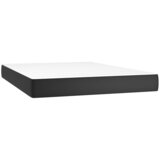 vidaXL Vzmetnica z žepkasto vzmetjo srednje trdote črna 137x190x20 cm umetno usnje, (5000295174) u