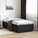 Maison Chic Posteljni okvir - Enojna postelja - Postelja za odrasle črn 90x190 cm inženirski les-J8352, (21776764) | Shoptok.si