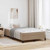 vidaXL Postelja z vzmetnico Kapučino 120 x 200 cm Umetna koža | Shoptok.si