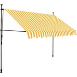  Tenda na ručno uvlačenje LED 250 cm bijelo-narančasta | shoptok.hr