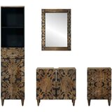  Set namještaja za kupaonicu Zidne 4 pcs Smeđa Čvrsto drvo manga | Eponuda.com