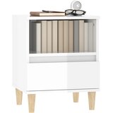  Noćni ormarići 2 kom visoki sjaj bijeli 40x35x50 cm | shoptok.hr