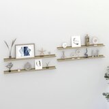 Maison Chic 4 kosi Stenske Police - Viseče police bele in sonoma hrast 100x9x3 cm, (21793845) | Shoptok.si