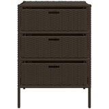  The Living Store Vrtna omara za shranjevanje rjava 55x59x80 cm poli ratan - Vrtna Omara, (21449696) | Shoptok.si