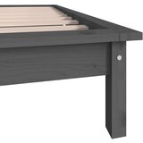  Posteljni okvir siv 90x190 cm trdna borovina 3FT, (20647564) | Shoptok.si
