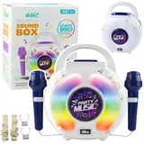 karaoke set z dvema mikrofonoma, bluetooth zvočnikom, snemanjem MP3, led zaslonom