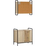  Set ormarića za kupaonicu 2 kom. Hrast sonoma 65 5 x 34 x 61 cm - Hrast sonoma Ormar s umivaonikom (1 vrata i 1 polica) + viseći | shoptok.hr
