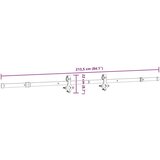 vidaXL Komplet opreme za drsna vrata 213,5 cm jeklo črne barve | Shoptok.si