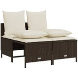 Maison Chic Seti vrtnega pohištva - Vrtna garnitura - Vrtni pohištvo set 4-delna z blazinami rjav poli ratan, (21820836) | Shoptok.si