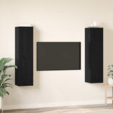  Set TV komoda 4 kom. Crni hrast Konstruirano drvo | shoptok.hr