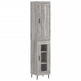 vidaXL Visoka omara siva sonoma 34,5x34x180 cm inženirski les, (20819931) | Shoptok.si