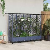  Povišeni krevet s mrežom i krovom Siva 202,5 x 40 x 127 cm PP | shoptok.hr