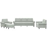 4-dijelni set sofa s jastucima svjetlosivi baršunasti | shoptok.hr