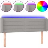  Posteljno vzglavje svetlo sivo 147x16x78/88 cm blago, (20793651) | Shoptok.si