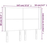  LED uzglavlje krem 147 x 16 x 118/128 cm od tkanine | shoptok.hr