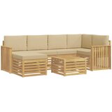  Set vanjskih sofa 7 kom. Bijela i bež Poliester | Shoptok.si