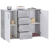 Mömax komoda ina 03, siva, bela | Shoptok.si