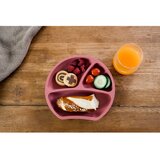 Kindsgut Ciglasti silikonski dječji tanjur 19x20,5 cm Dusky Pink – | shoptok.hr