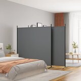 vidaXL Paravan 4-delni antracitna 698x180 cm blago Cene