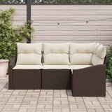  Set sofe 4 kom. Smeđa poliratan | shoptok.hr