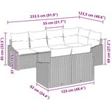  Set sofe 7 kom. Svjetlosiva poliratan 233,5 x 123,5 x 85 cm | shoptok.hr