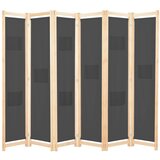 The Living Store Paravan 6-delni 240x170x4 cm sivo blago - Paravan, (21661592) Cene