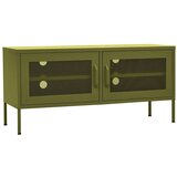 TV omarica olivno zelena 105x35x50 cm jeklo, (20620112) | Shoptok.si
