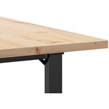  Blagovaonski stol O-oblika 80x80x75,5 cm od borovine i čelik | Eponuda.com