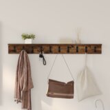 vidaXL Vješalica za kapute na zidu Dimljeni hrast 100 x 10.5 x 10.5 cm | shoptok.hr