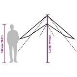 CERADA za kampiranje sivo-narančasta 460x305x210 cm vodootporna | shoptok.hr