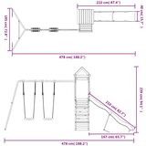 Vanjski set za igru od masivnog drva duglazije | shoptok.hr