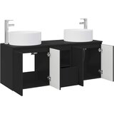  Set ormarića za kupaonicu 3 kom. Crna 49,5 x 44,5 x 65,5 cm | shoptok.hr