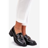 VINCEZA Lacquered Leather Moccasins On Heel | Shoptok.si