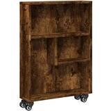vidaXL Uska kolica za pohranu boja hrasta 48x13x68cm konstruirano drvo | shoptok.hr