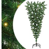 Obrnjen umetni božični drevesec s setom kroglic Zelena 120 cm | Shoptok.si