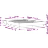  Okvir za krevet bijeli 120x190 cm konstruirano drvo | shoptok.hr