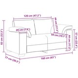  Dvodijelni set sofa s jastucima, tamnozeleni baršun | shoptok.hr