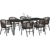  Vrtni set za objed 7 kom. Smeđa Čelik s prahom premazan | shoptok.hr