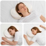  Jastuk s jastukom Bijelo 55 x 36 x 10 cm Poliester | shoptok.hr