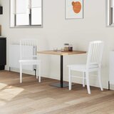  Trpezarijske stolice 2 kom. Čvrsto drvo od gume Bijelo Bijela 50 x 52,5 x 91 cm | shoptok.hr