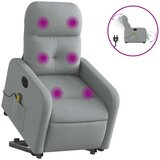  Električni masažni naslonjač na podizanje tkanina svjetlosivi | shoptok.hr