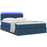  Krevet s prostorom za pohranu s LED-om Plava 140 x 200 cm | shoptok.hr