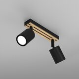  Reflektorsko svetlo TERRA 2xGU10/8W/230V crna/hrast | Eponuda.com