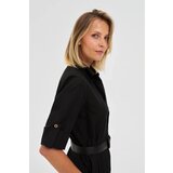 Marisse Black Midi Shirt Dress | Shoptok.si