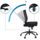 MID.YOU Vrtljiv Stol Porto Eco, Črna | Shoptok.si