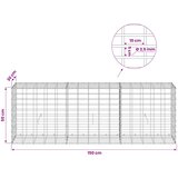  Gabion s žicom debljine 3,5 mm i mrežom 5x10 cm 150x30x50 cm | shoptok.hr