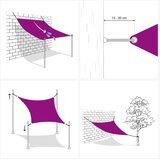  Senčna platna Antracitna in bela 3 x 6 m HDPE, (5000241421) | Shoptok.si